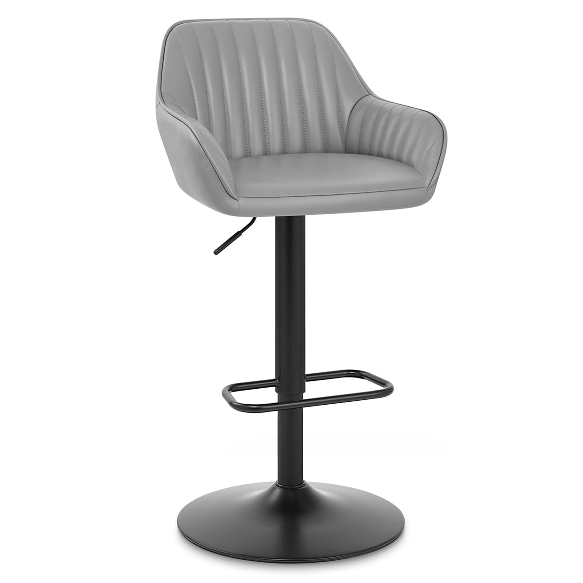 Sgabello Vera Pelle - Sol Grigio