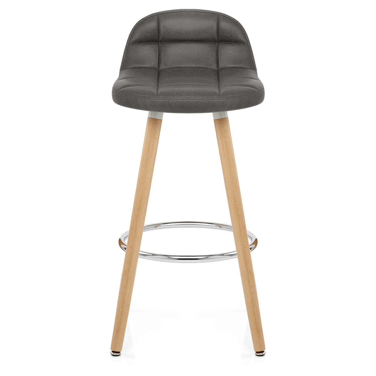 Sgabello Ecopelle Antica Legno - Sole Grigio