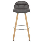 Sgabello Ecopelle Antica Legno - Sole Grigio