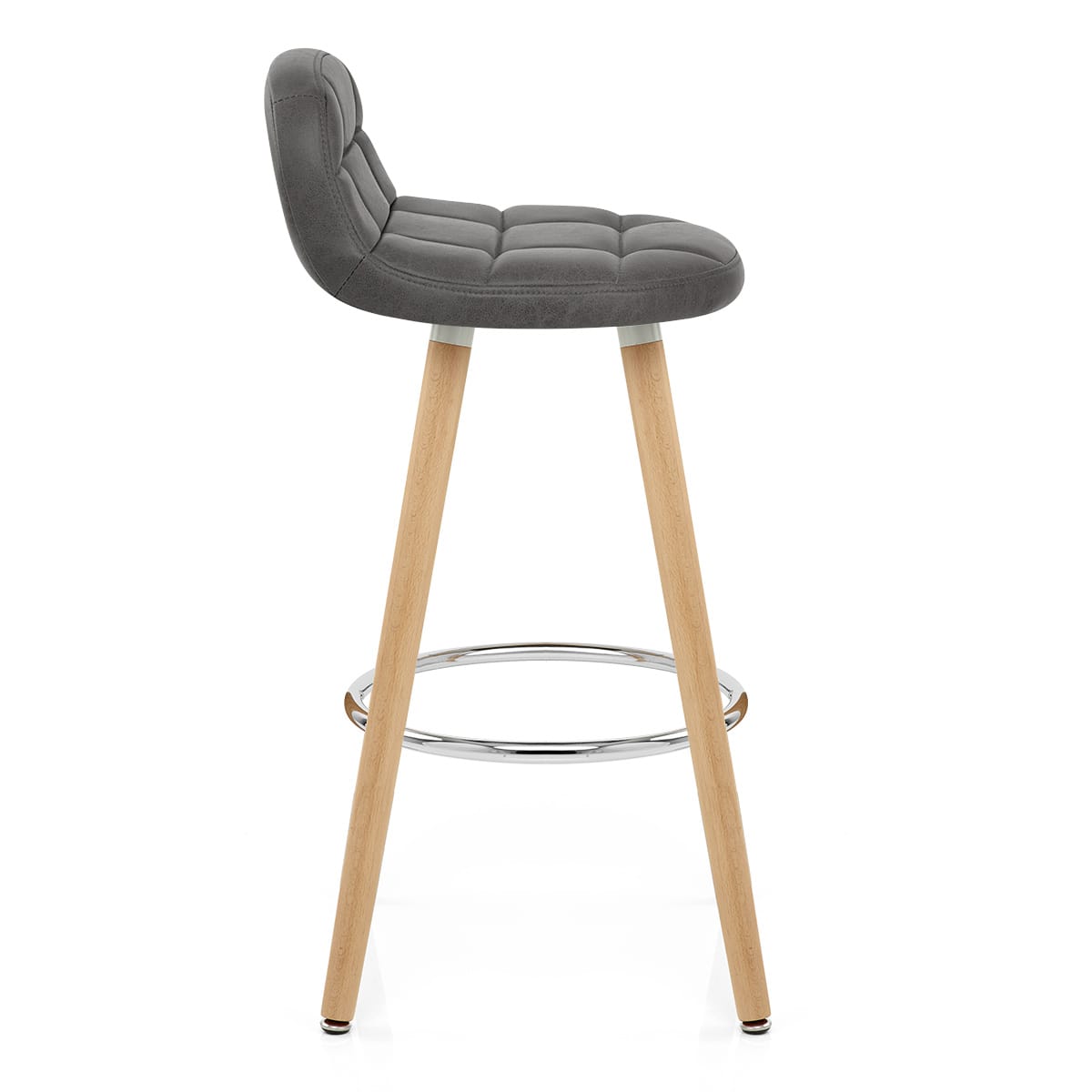 Sgabello Ecopelle Antica Legno - Sole Grigio