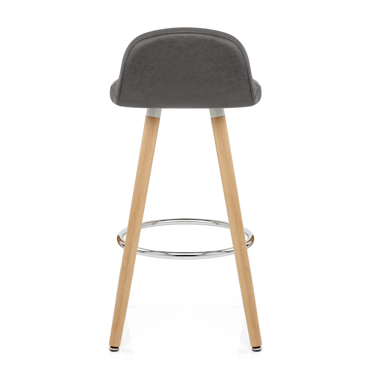 Sgabello Ecopelle Antica Legno - Sole Grigio