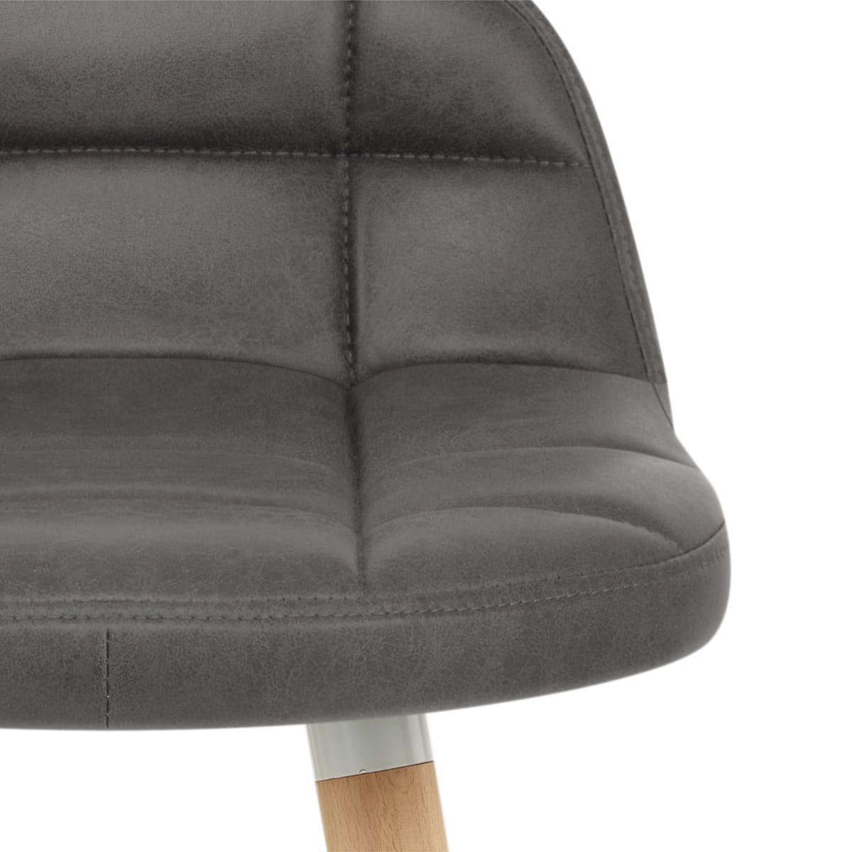 Sgabello Ecopelle Antica Legno - Sole Grigio