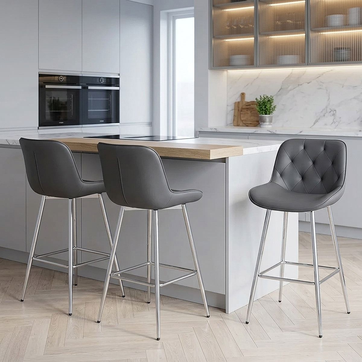 Sgabello Ecopelle - Sprint Grigio
