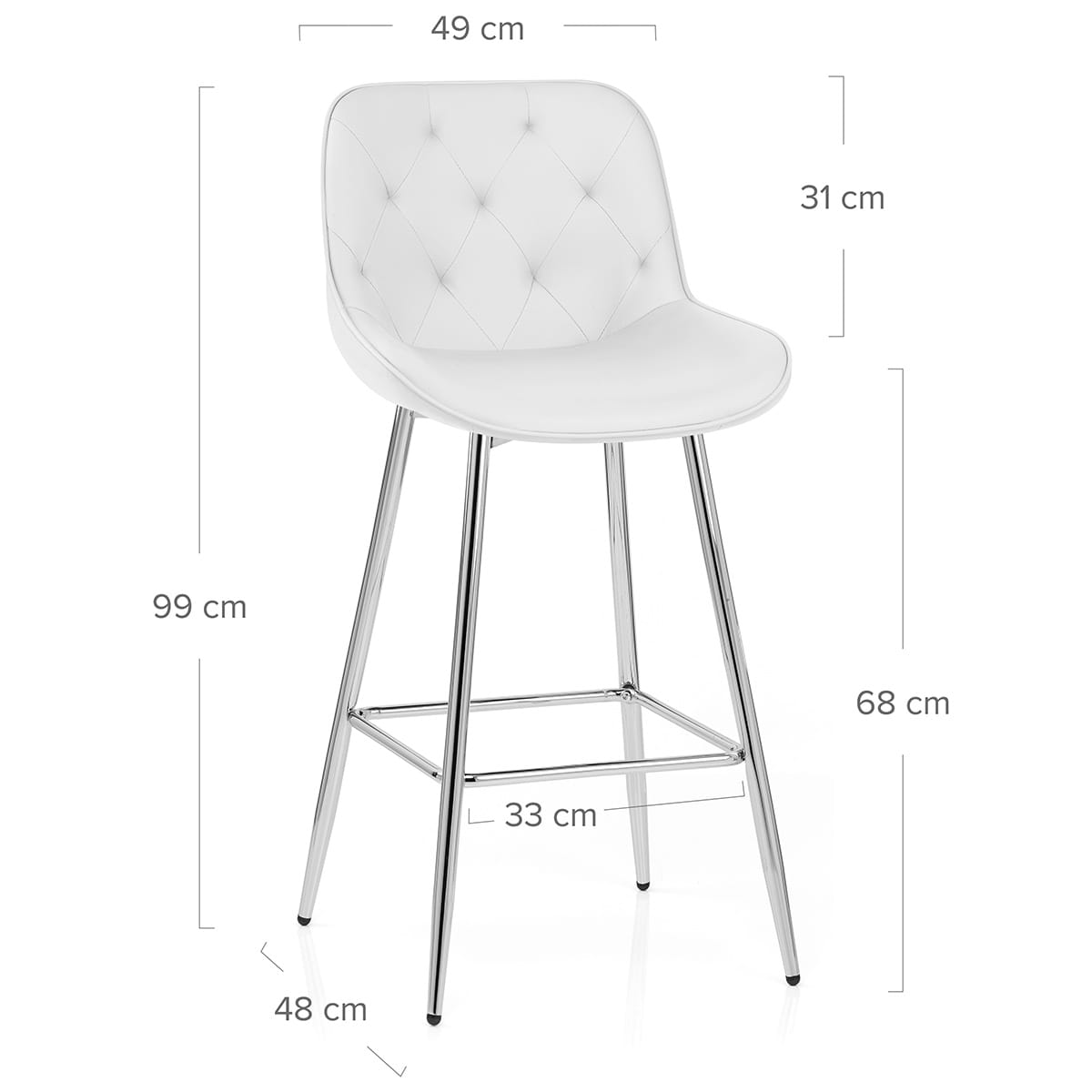 Sgabello Ecopelle - Sprint Bianco