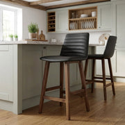 Sgabello Ecopelle Legno - Spritz Nero