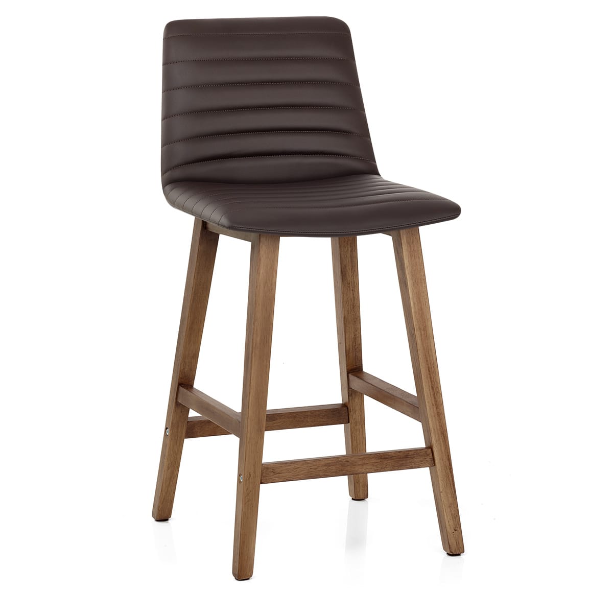 Sgabello Ecopelle Legno - Spritz Marrone