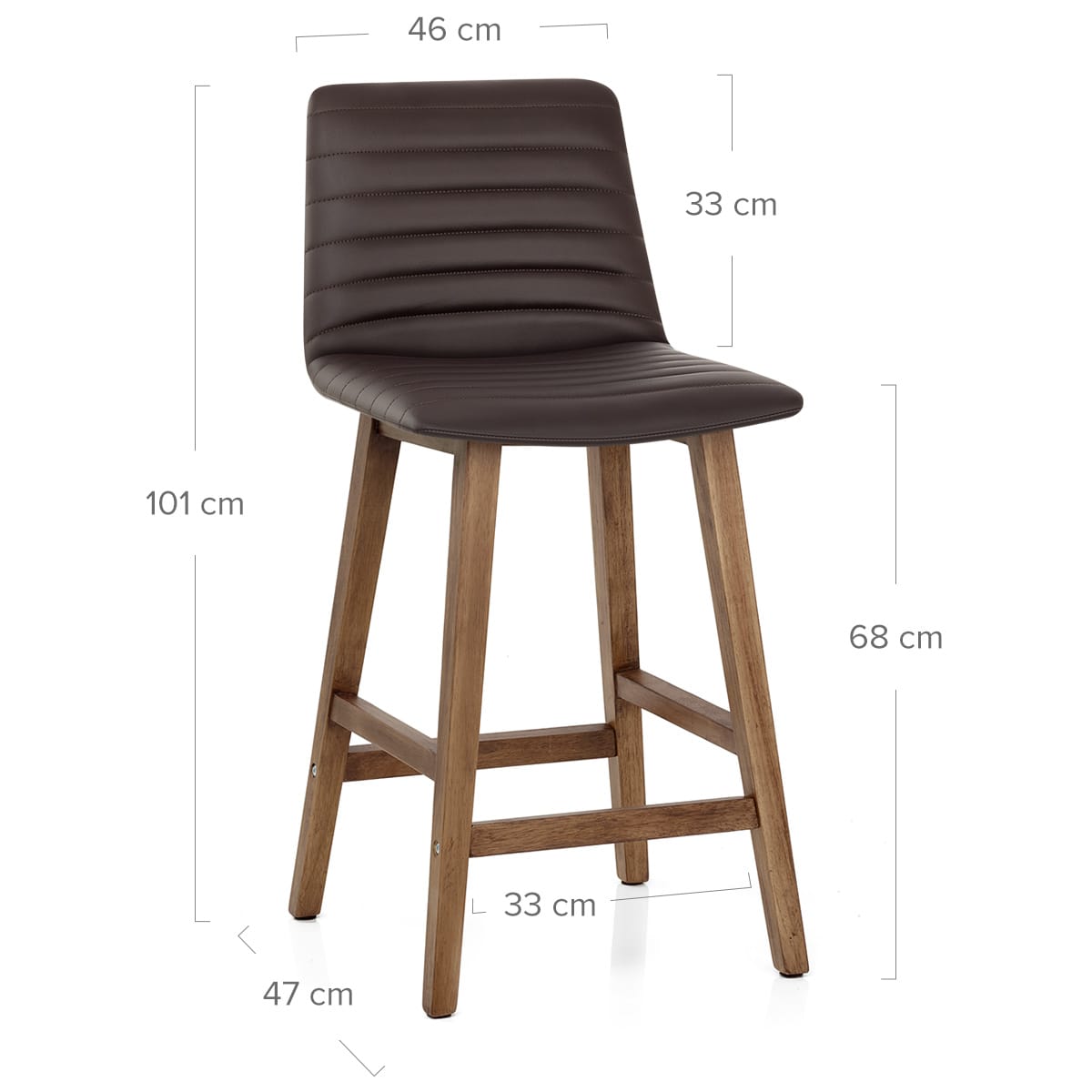 Sgabello Ecopelle Legno - Spritz Marrone