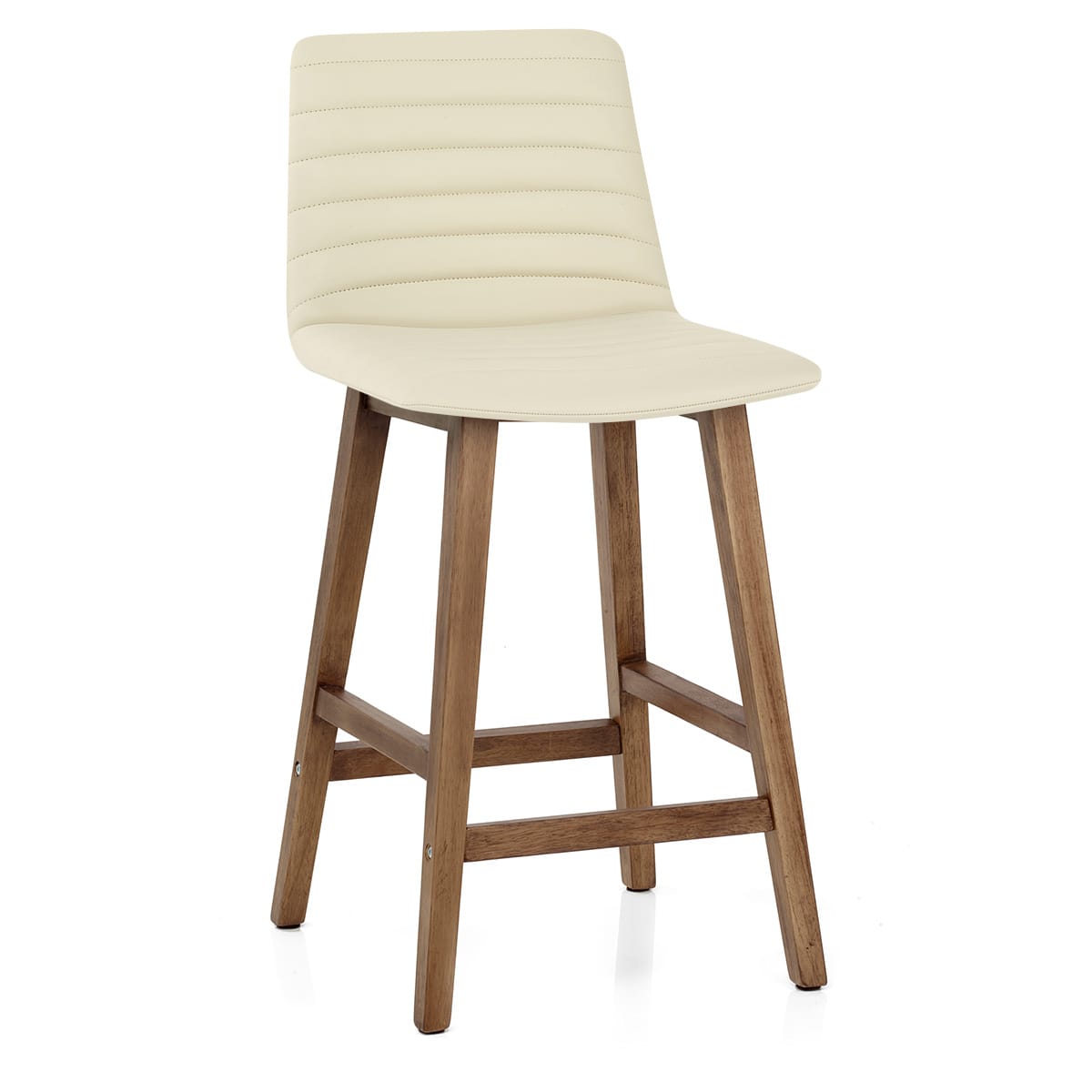 Sgabello Ecopelle Legno - Spritz Crema
