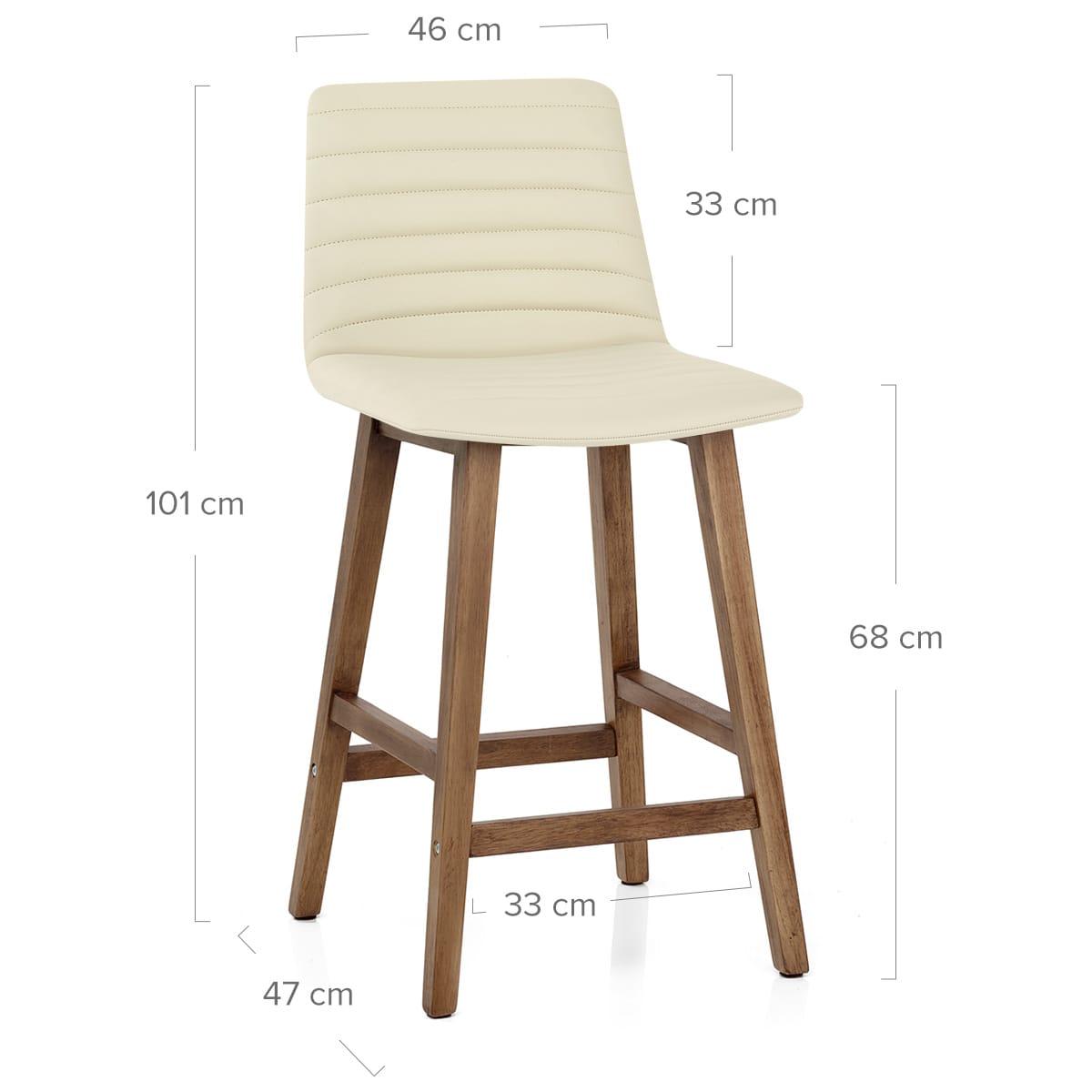 Sgabello Ecopelle Legno - Spritz Crema