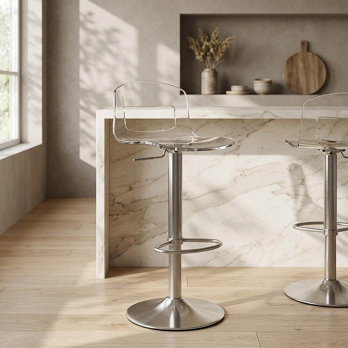 Sgabello Plastica Satinato - Stardust Trasparente