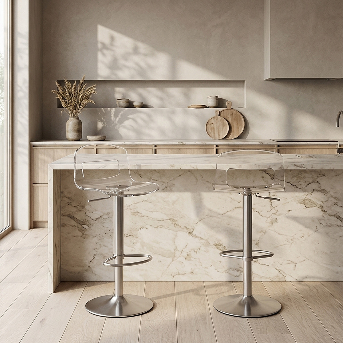 Sgabello Plastica Satinato - Stardust Trasparente