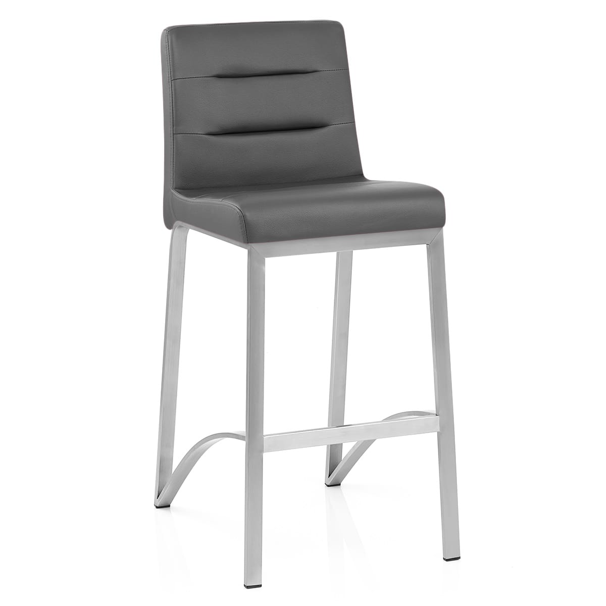 Sgabello Ecopelle Satinato - Stella Grigio