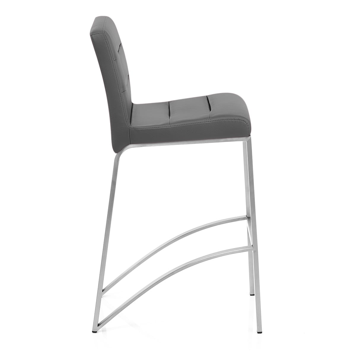 Sgabello Ecopelle Satinato - Stella Grigio