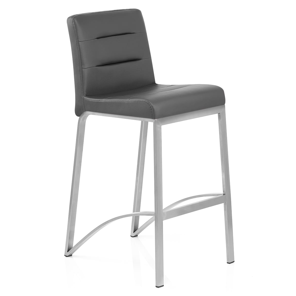 Sgabello Ecopelle Satinato - Stella Grigio