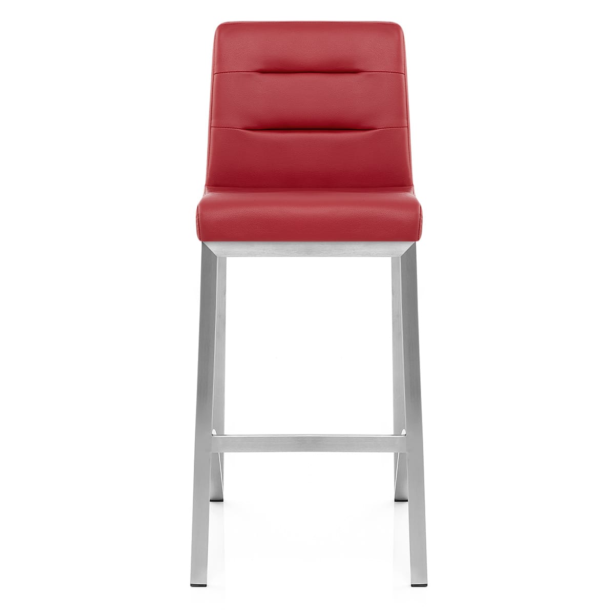 Sgabello Ecopelle Satinato - Stella Rosso
