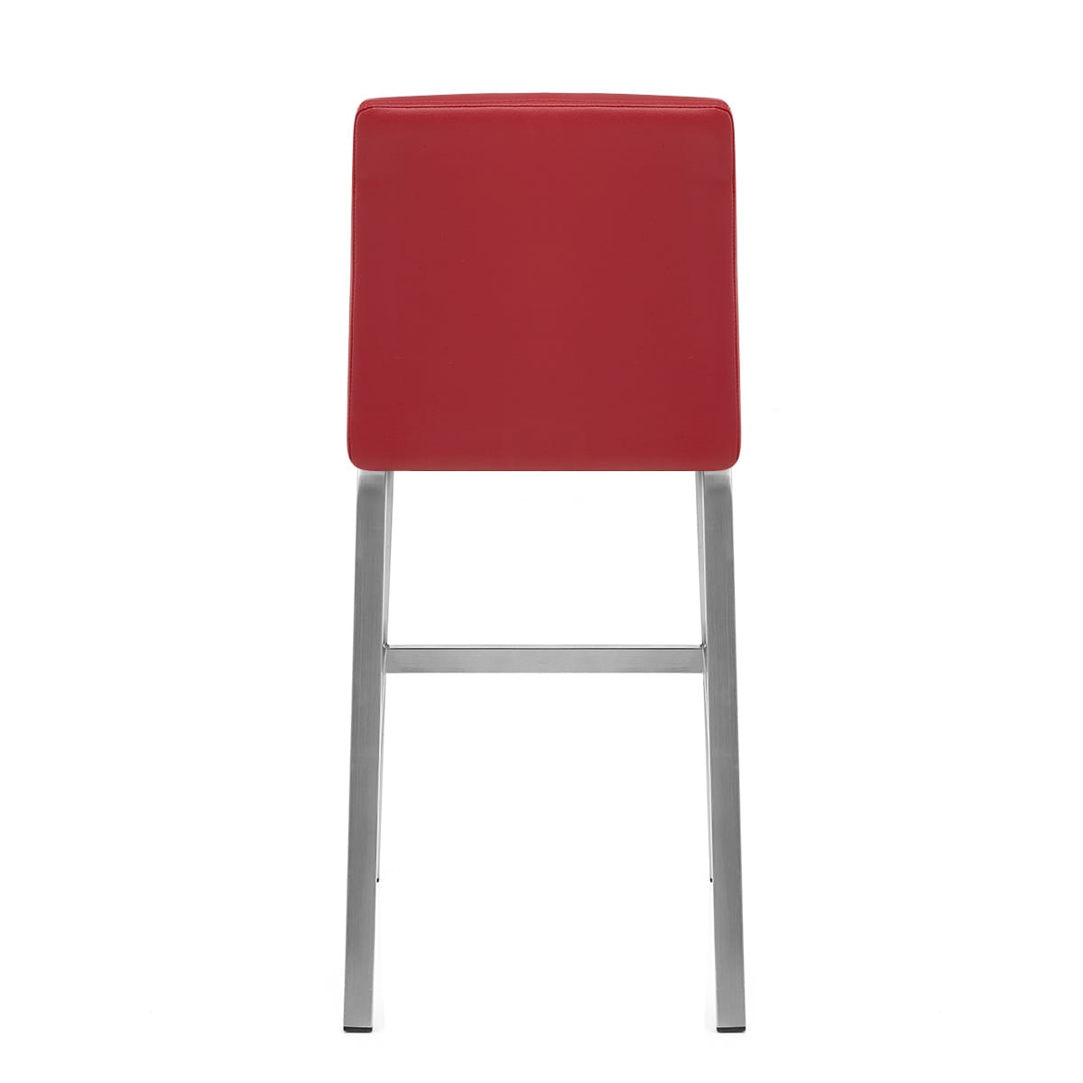 Sgabello Ecopelle Satinato - Stella Rosso