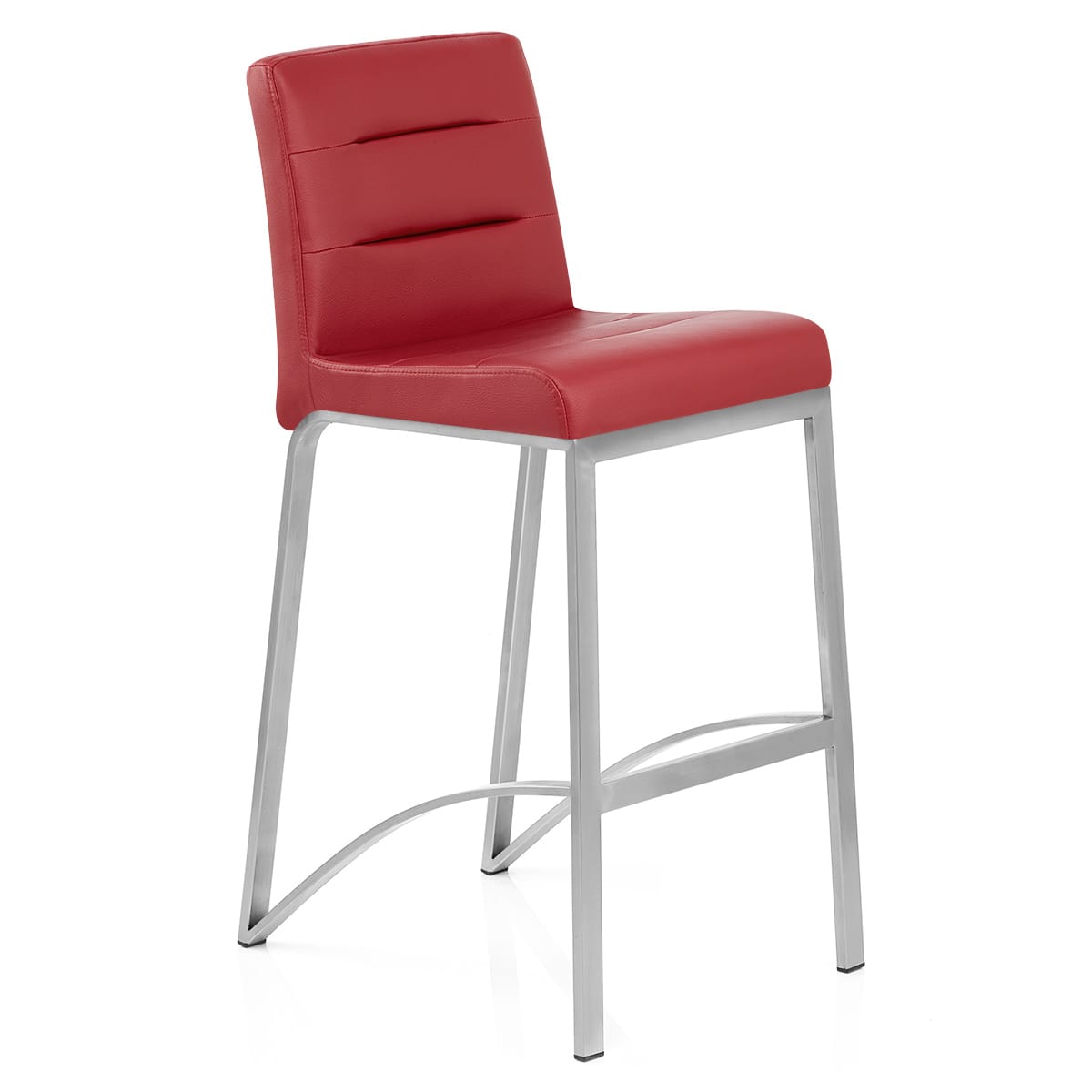 Sgabello Ecopelle Satinato - Stella Rosso