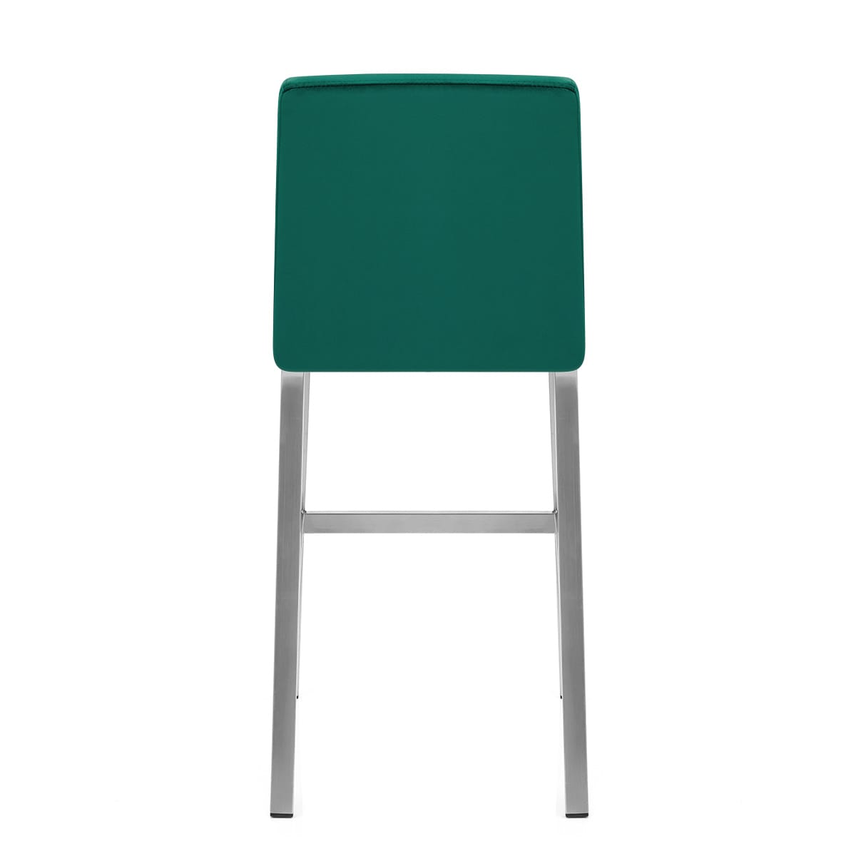 Sgabello Velluto Acciaio Spazzolato - Stella Verde