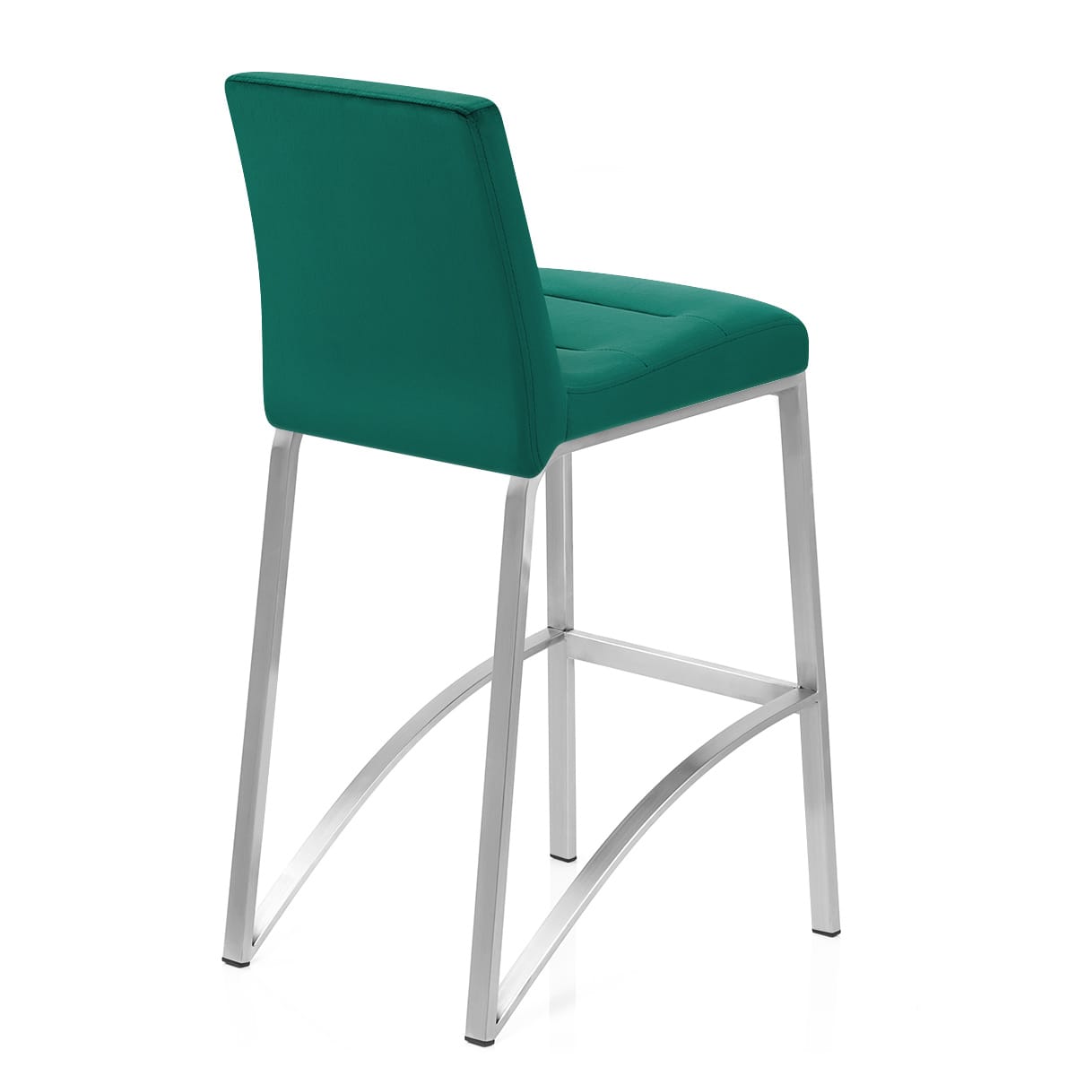 Sgabello Velluto Acciaio Spazzolato - Stella Verde