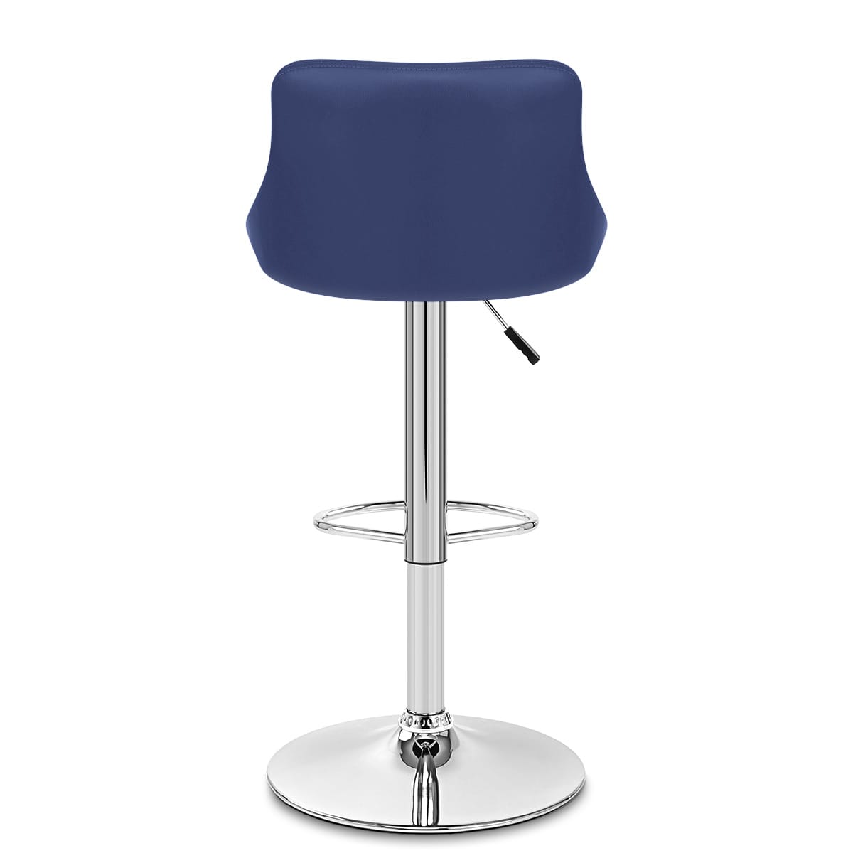 Sgabello Ecopelle Cromato - Stitch Blu