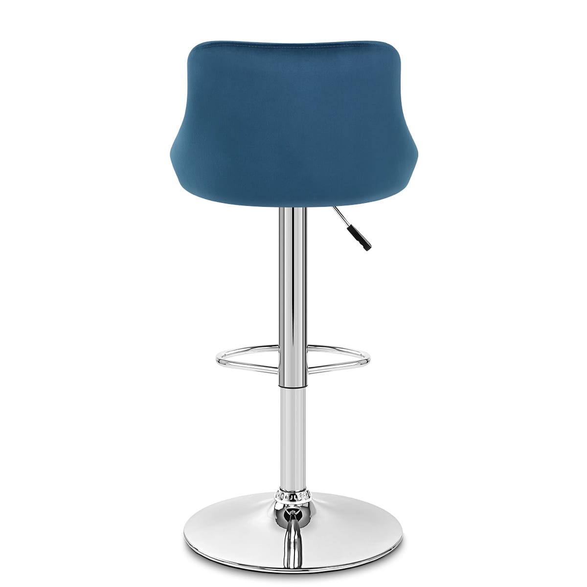 Sgabello Velluto Cromato - Stitch Blu