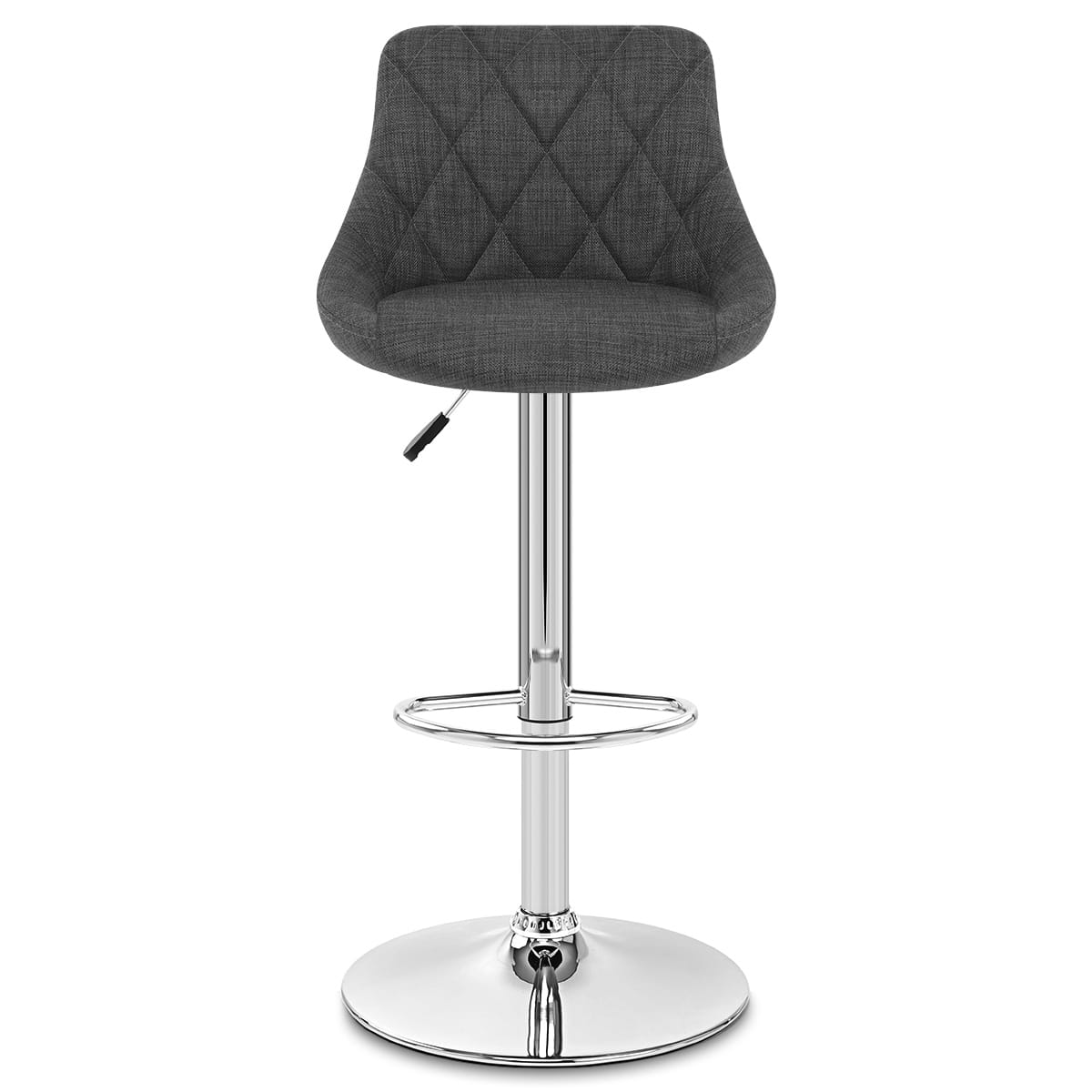 Sgabello Tessuto Cromato - Stitch Antracite