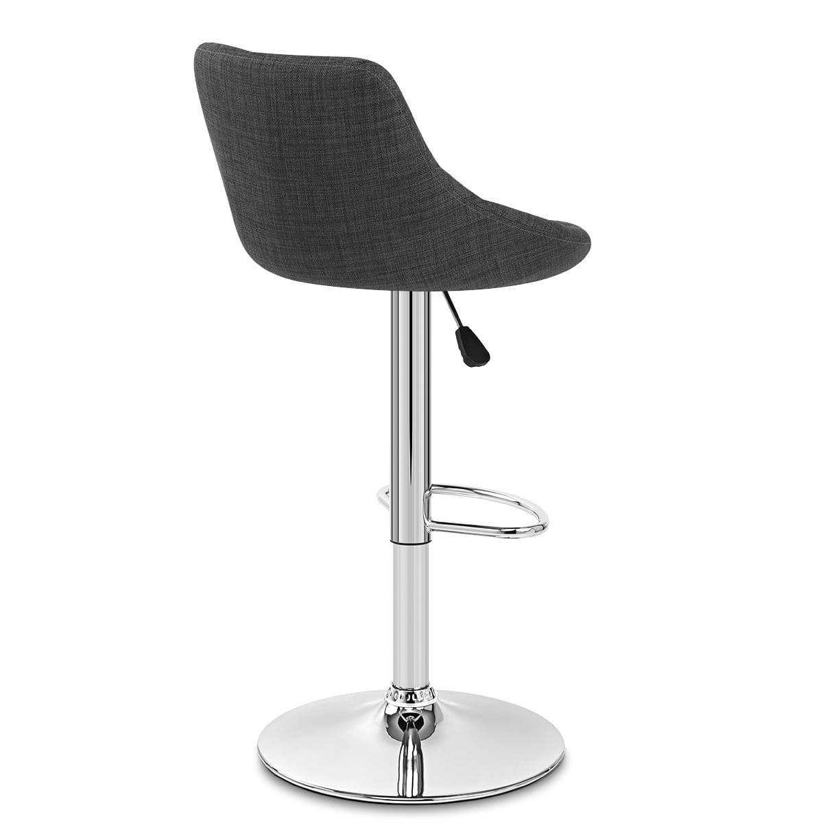 Sgabello Tessuto Cromato - Stitch Antracite
