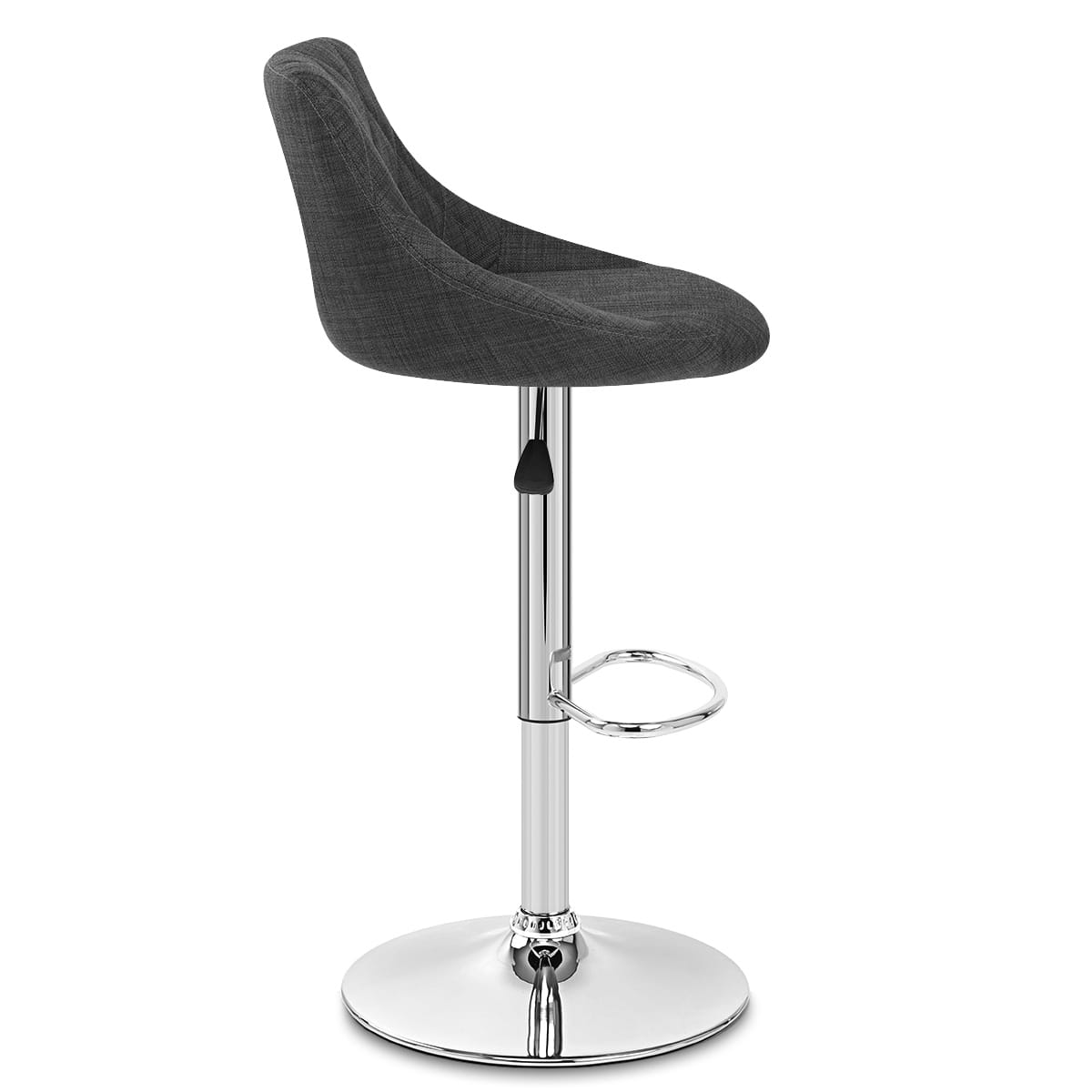Sgabello Tessuto Cromato - Stitch Antracite