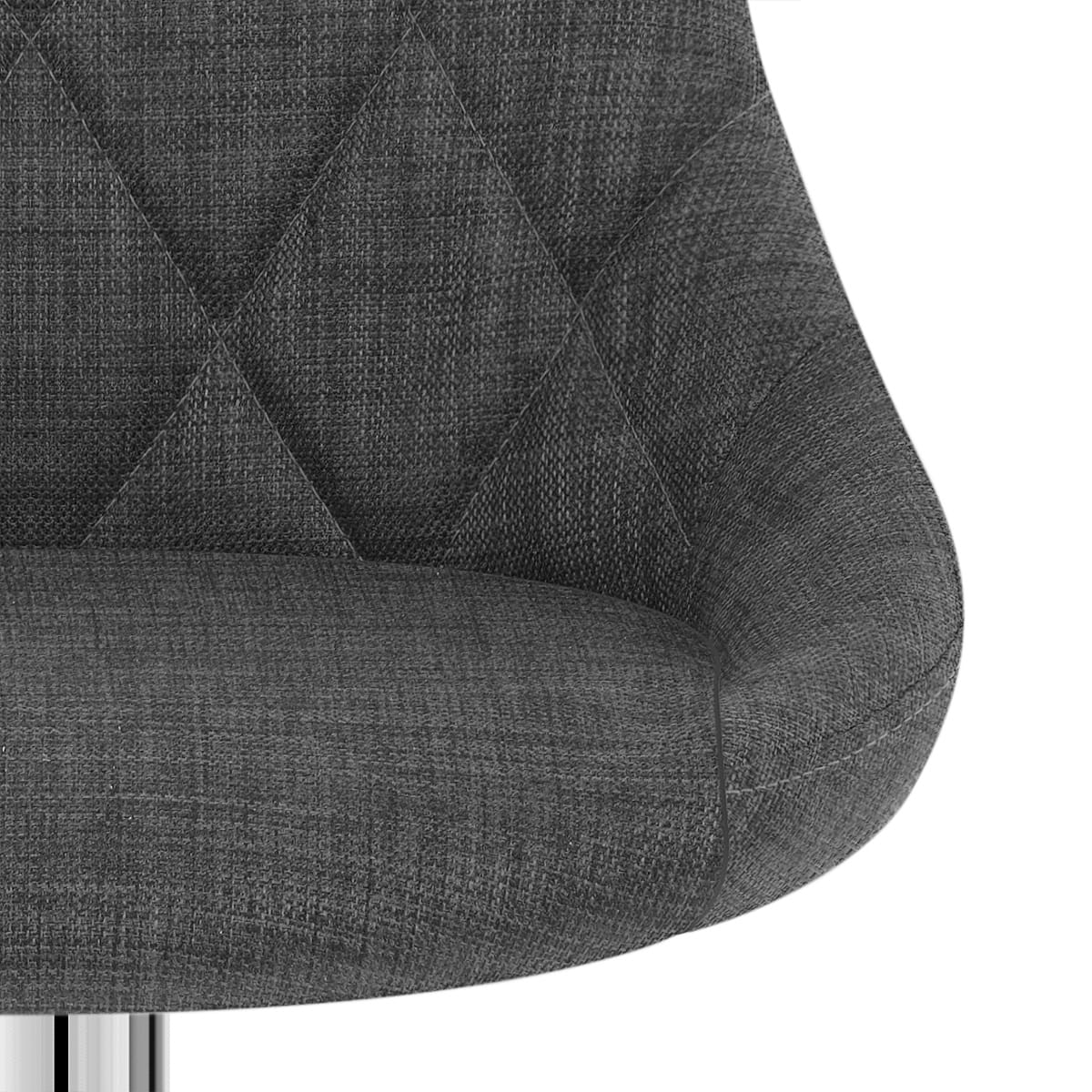 Sgabello Tessuto Cromato - Stitch Antracite