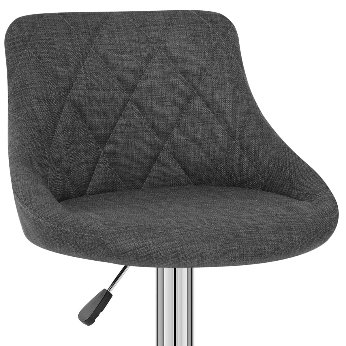 Sgabello Tessuto Cromato - Stitch Antracite