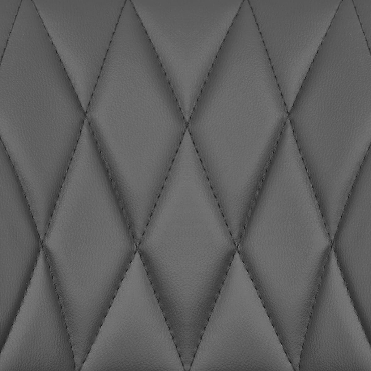 Sgabello Ecopelle Cromato - Stitch Grigio