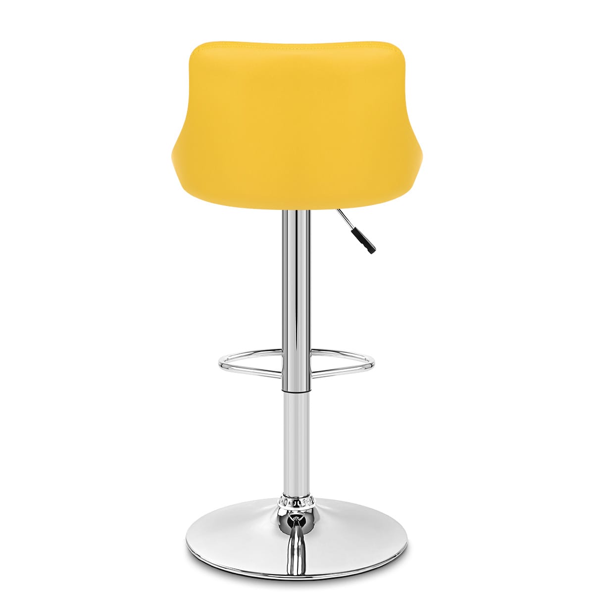 Sgabello Ecopelle Cromato - Stitch Giallo