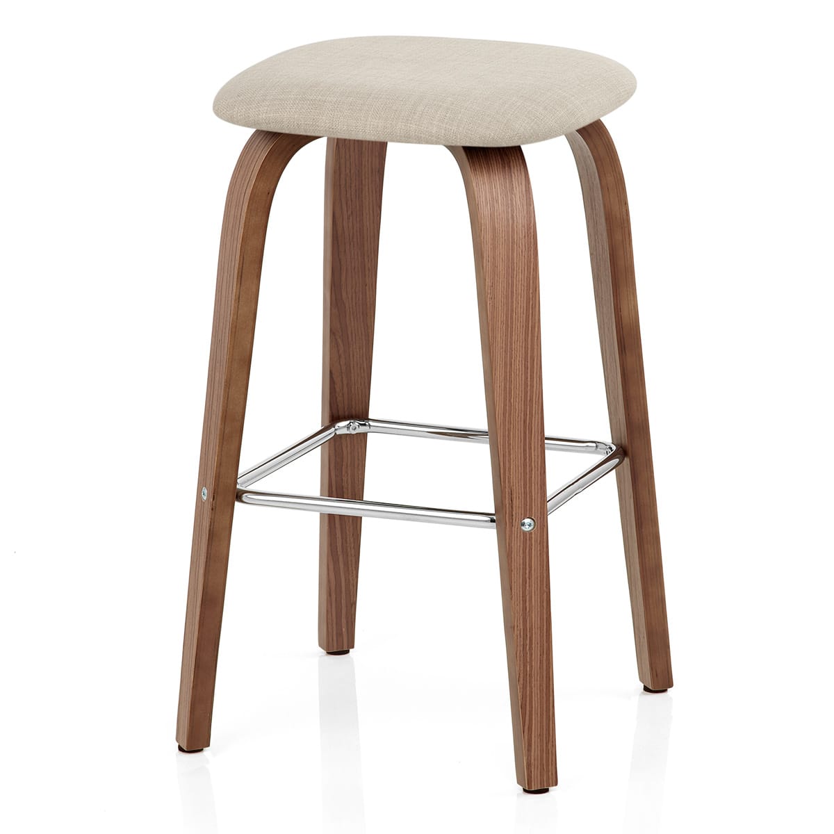 Sgabello legno tessuto - Stockholm Crema