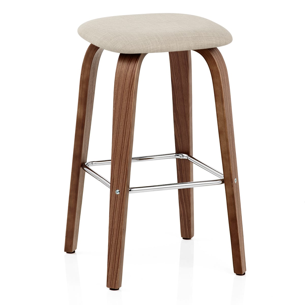 Sgabello legno tessuto - Stockholm Crema