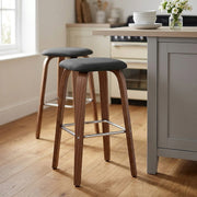 Sgabello legno tessuto - Stockholm Nero