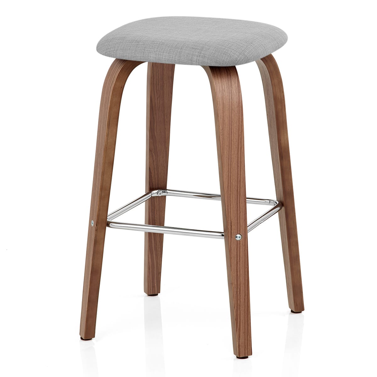 Sgabello legno tessuto - Stockholm Grigio