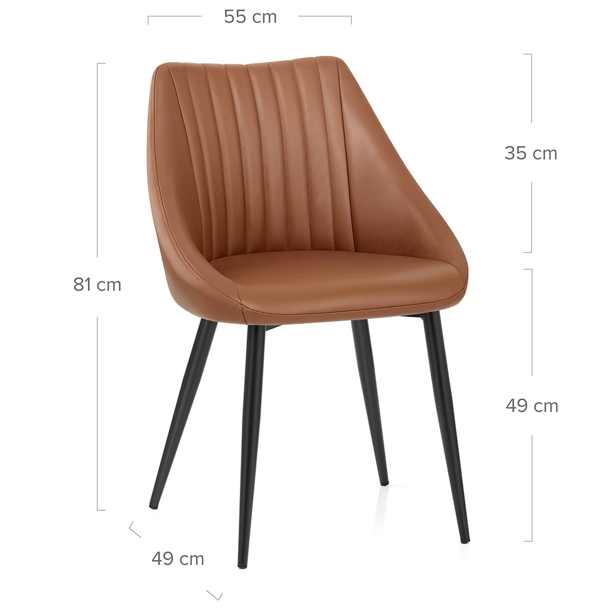 Sedia Vera Pelle - Strata Marrone