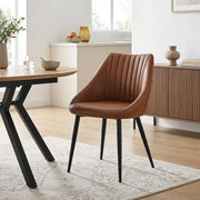 Sedia Vera Pelle - Strata Marrone
