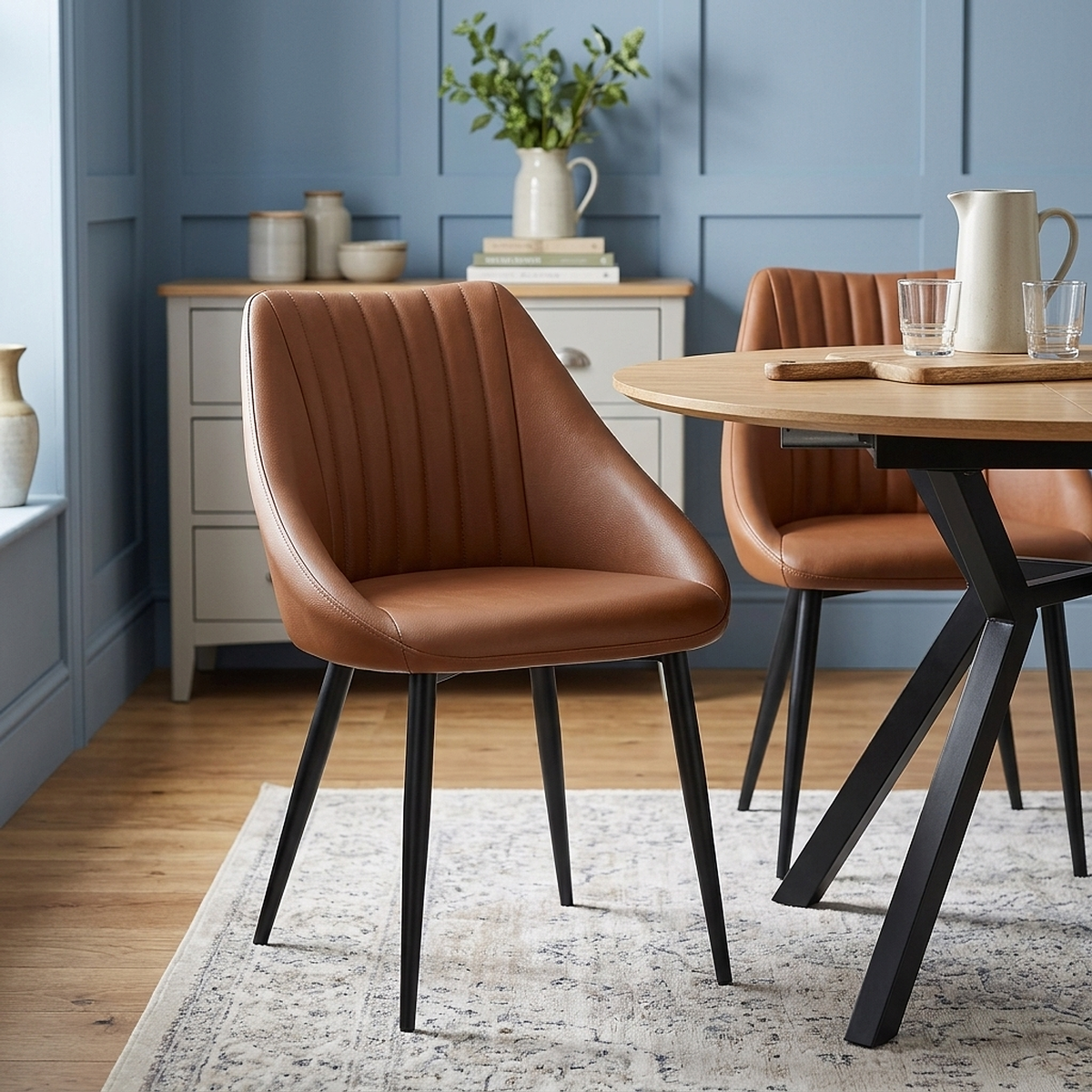 Sedia Vera Pelle - Strata Marrone