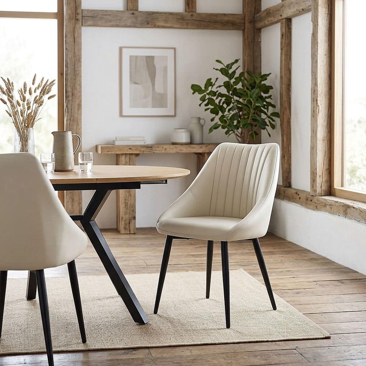 Sedia Vera Pelle - Strata Crema