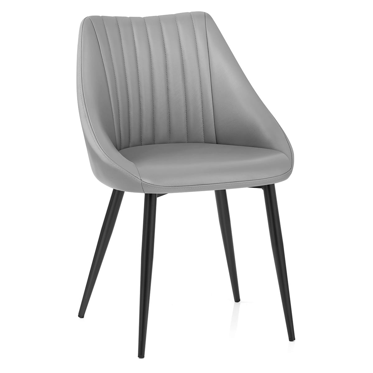 Sedia Vera Pelle - Strata Grigio