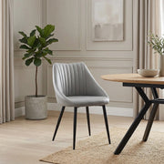 Sedia Vera Pelle - Strata Grigio