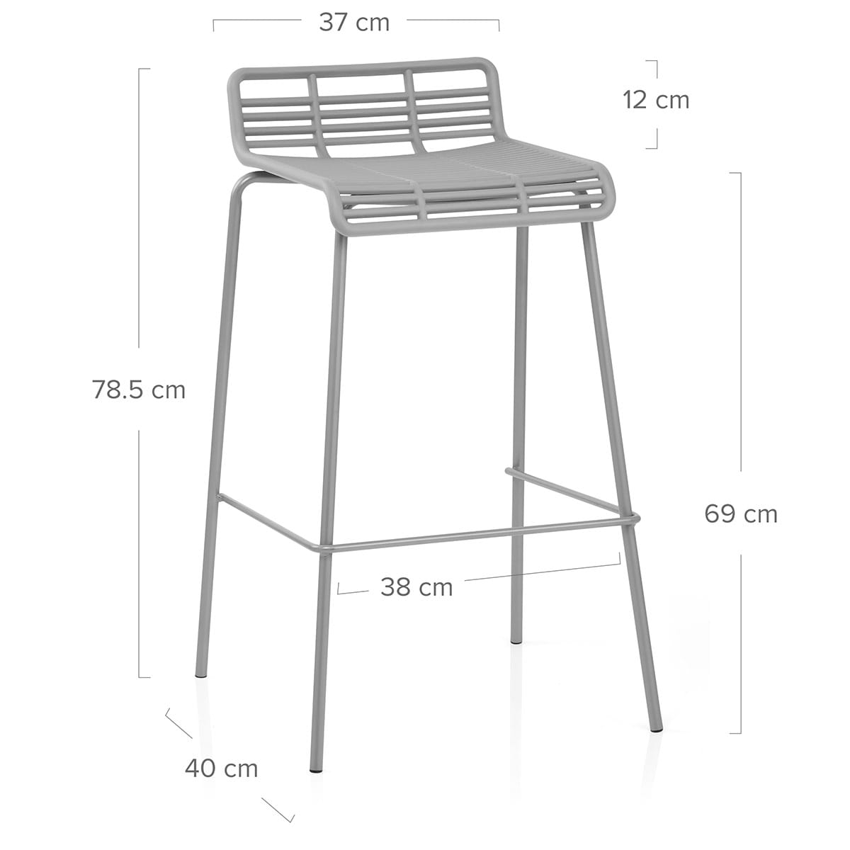 Sgabello Bar - Surf Grigio