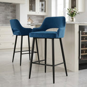 Sgabello Velluto - Sutton Blu