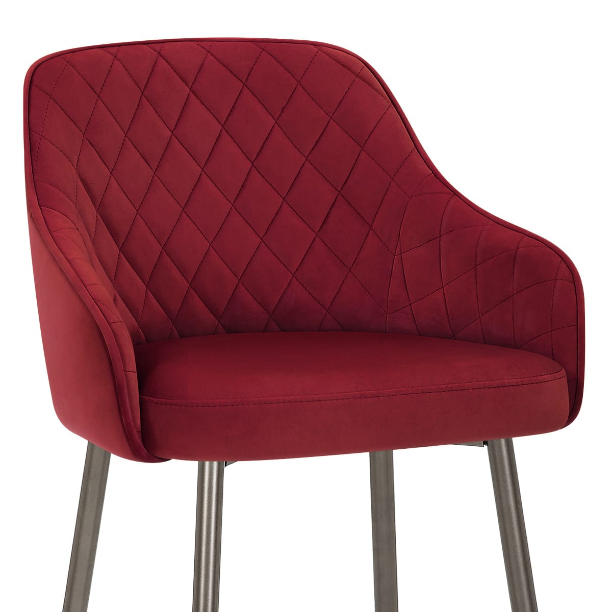 Sgabello Velluto - Sydney Rosso