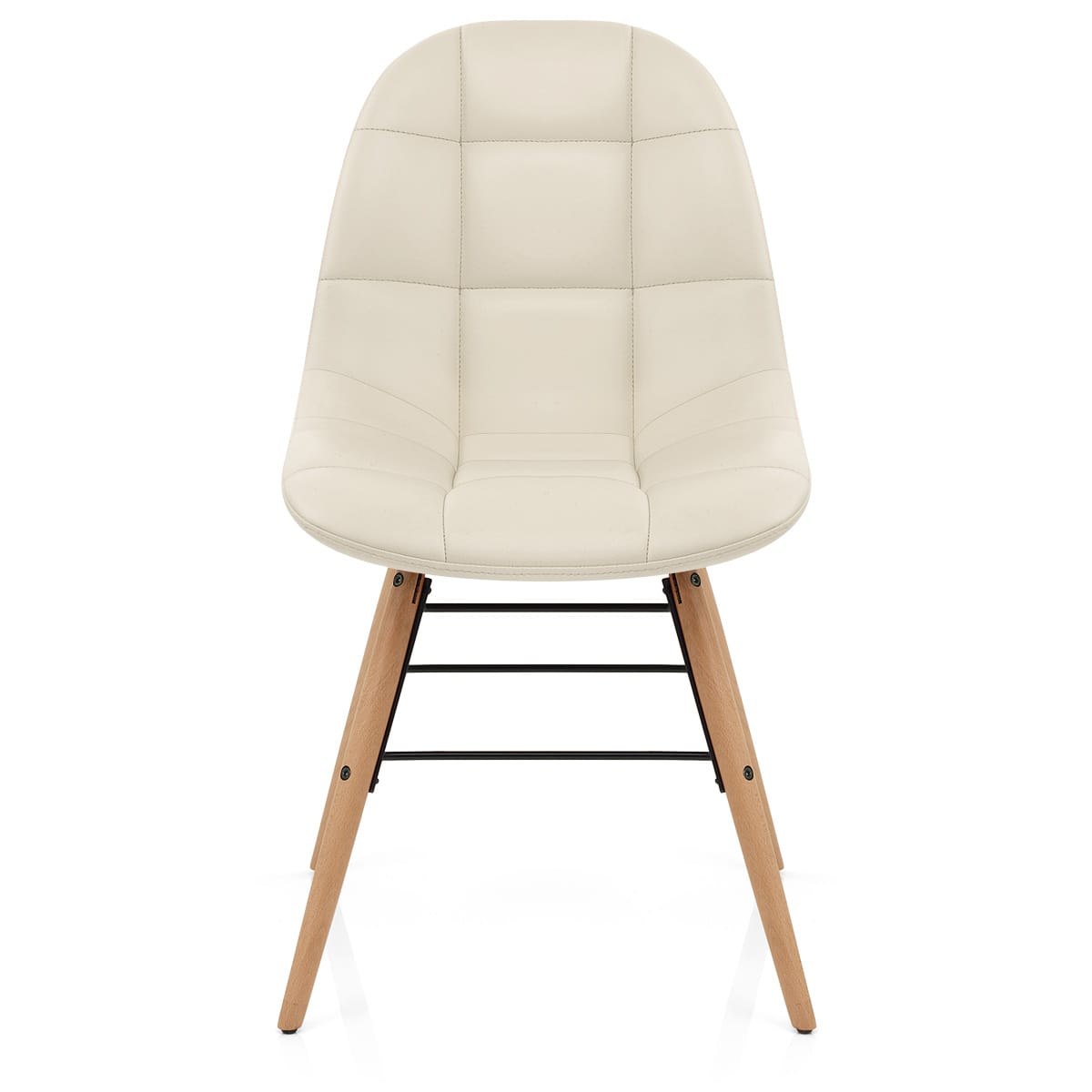 Sedia Ecopelle Legno - Tate Crema