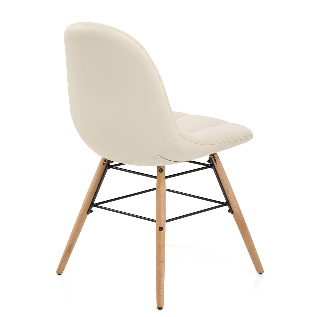 Sedia Ecopelle Legno - Tate Crema