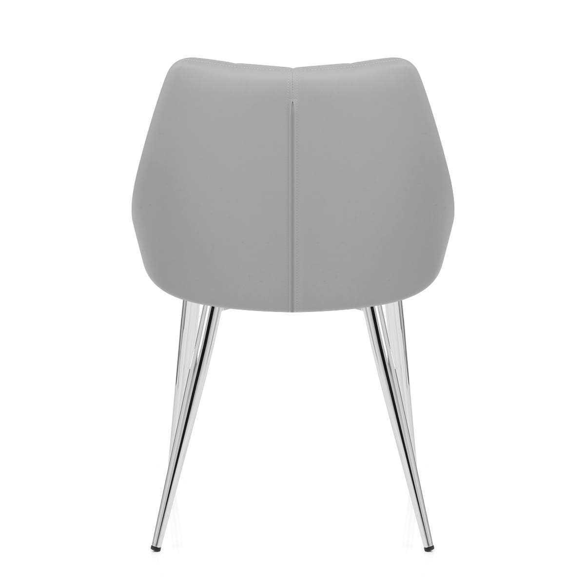 Sedia da pranzo Ecopelle Cromata - Tempo Grigio