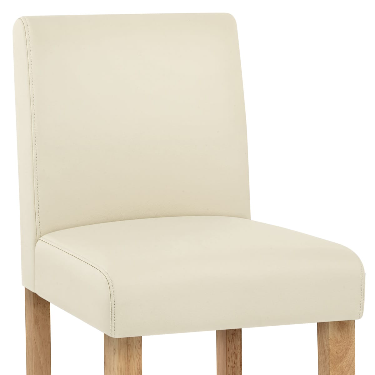 Sgabello Pelle Rigenerata Quercia - Tetbury Crema