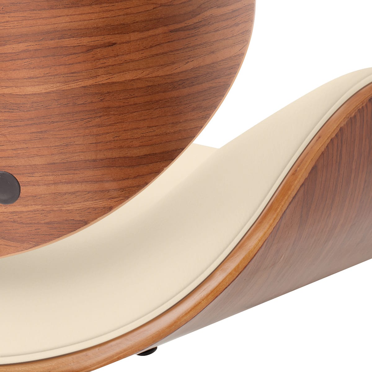 Sgabello Ecopelle Cromato - Theo Crema
